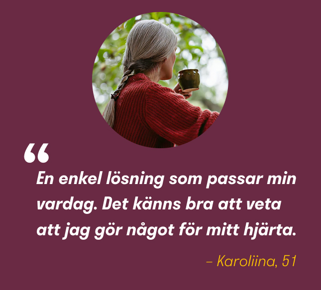 Karoliina ville g&ouml;ra n&aring;got bra f&ouml;r sitt hj&auml;rta